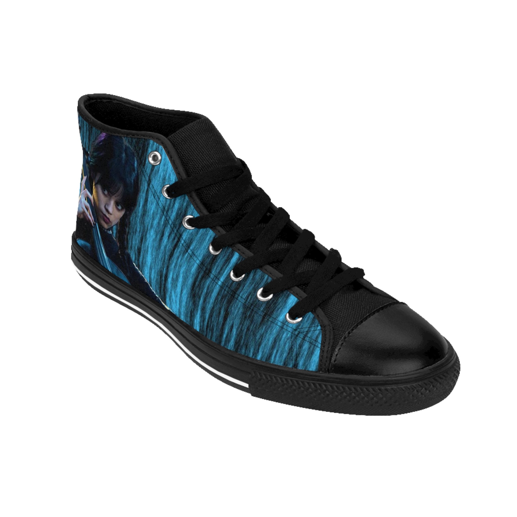 Wednesday Addams Playing The Cello High Top's Women's Classic Sneakers