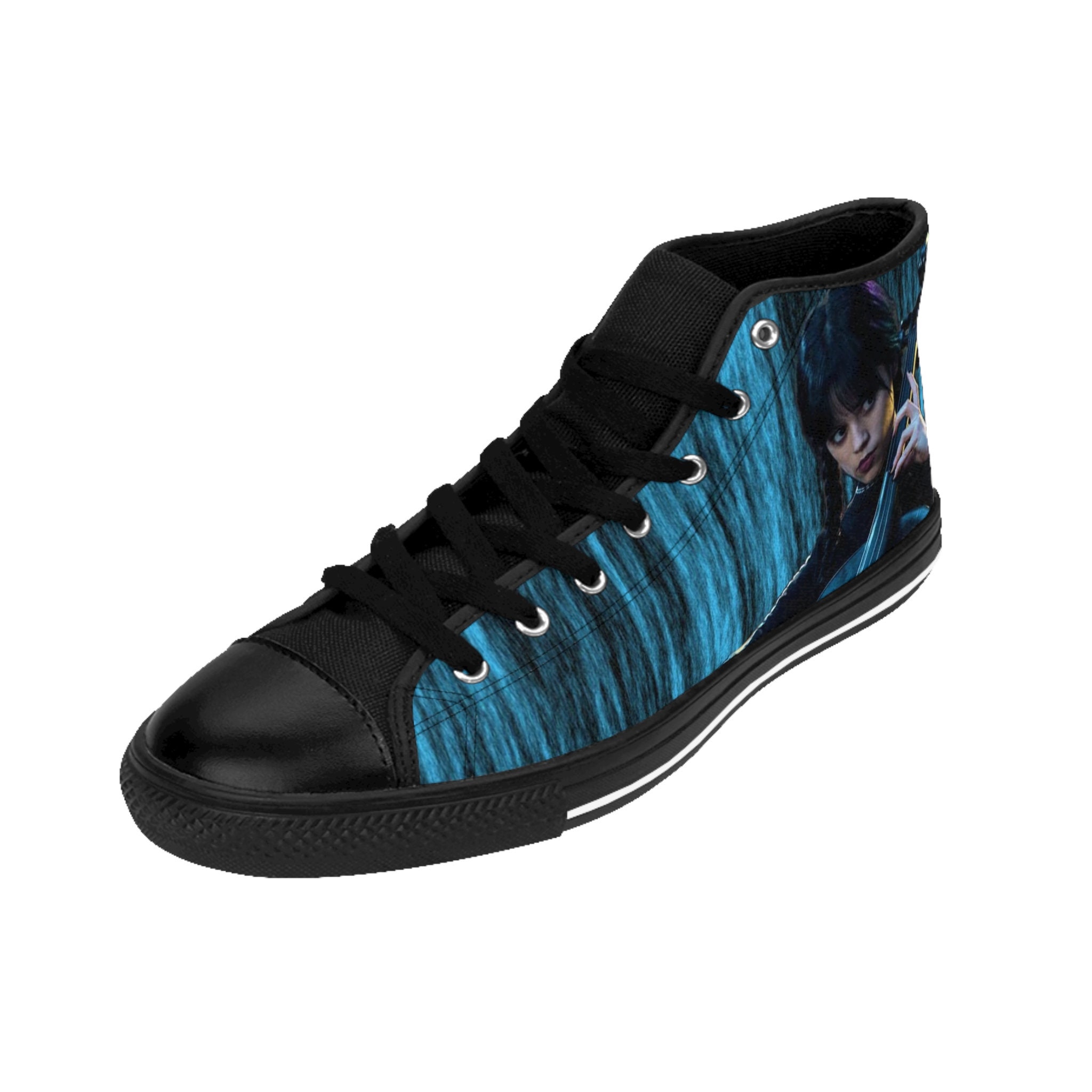 Wednesday Addams Playing The Cello High Top's Women's Classic Sneakers