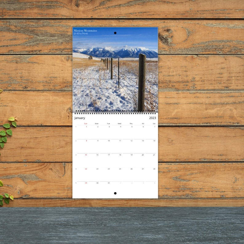 Montana Landscapes 2023 Calendar Wall Hanging Etsy