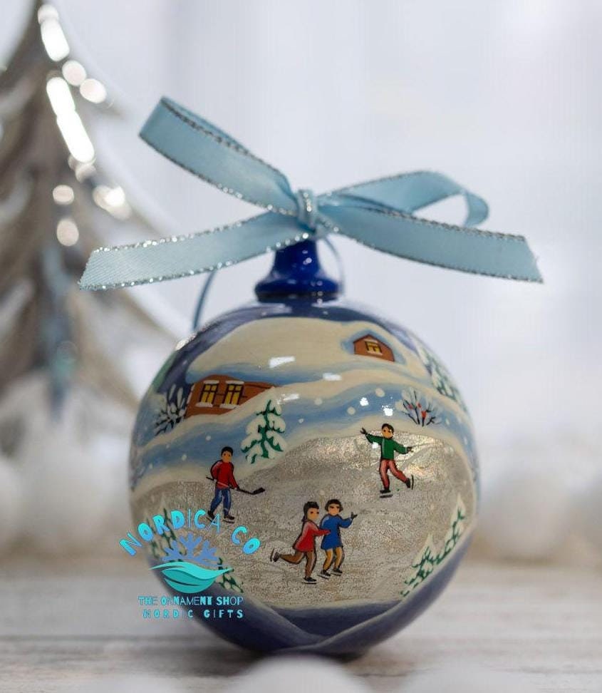 マッケンジーチャイルズ　チェック柄スケート靴オーナメント マッケンジーチャイルズ チェック柄スケート靴オーナメント