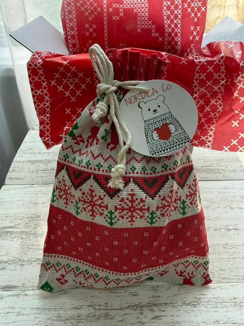 Handmade Wool Felt Yule Goat Ornaments - Scandinavian Christmas Set image 11