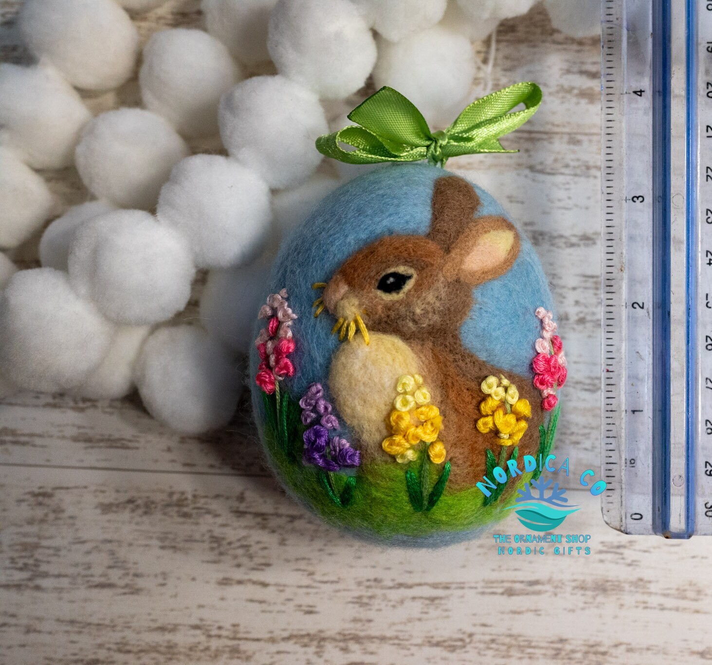 Needle Felted Wool Bunny Ornament: Handmade Easter/christmas Decor - Etsy