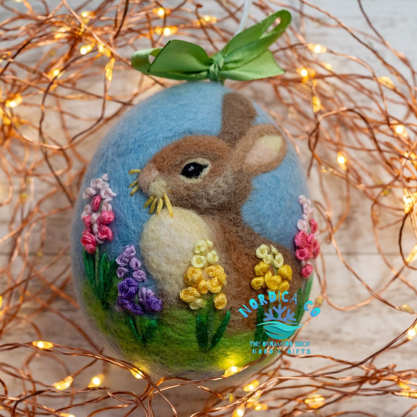Needle Felted Wool Bunny Ornament: Handmade Easter/christmas Decor - Etsy