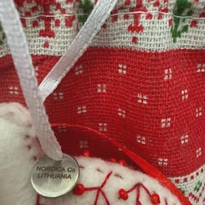 Handmade Wool Felt Yule Goat Ornaments - Scandinavian Christmas Set image 9