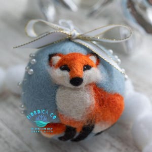 Wollnadel gefilzter Fuchs, Ornament aus Wolle, Wolle, Waldtier