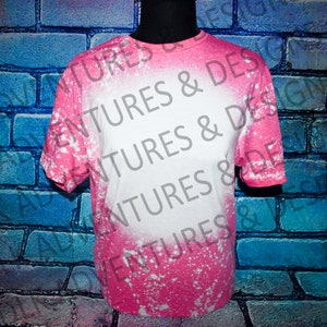 Gildan Pink Gebleichtes Tshirt Mockup - PNG - NUR Digital