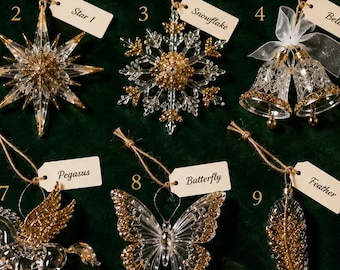 Luxury Christmas Ornament,  Elegant Holiday Decor, Christmas Tree Decor, Festive Home Decoration, Unique Christmas Gift,, Hostess Gift