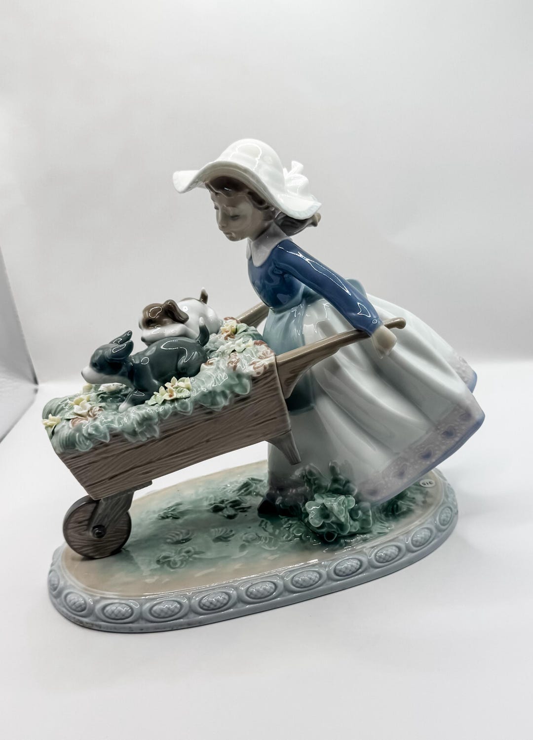 Lladró 5460 “A Barrow of Fun” Figurine – Girl With Puppies