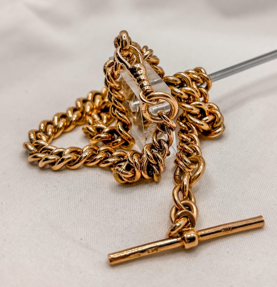 Solid gold fob necklace discount