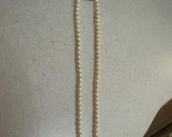 Vintage Mikimoto Pearl Necklace with signature Pearl Sterling Silver Clasp