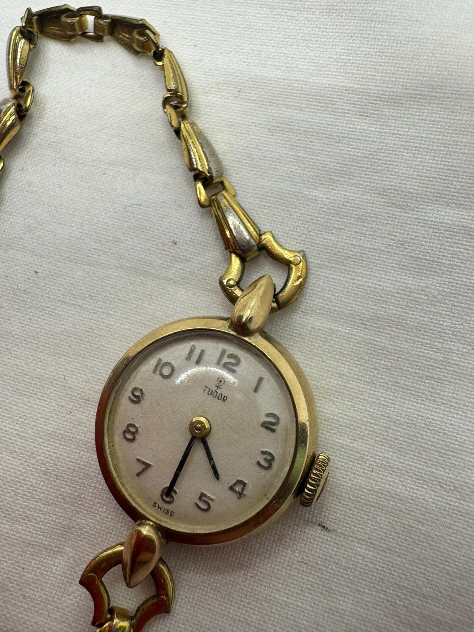 ジャンク tudor 手巻き レディース 9k 9ct SOLD 1953 Ladies Tudor 9k 