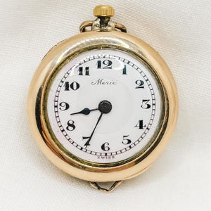 Meric Rose Gold Ladies Watch Pendant – Vintage Swiss Timepiece