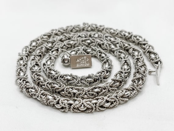 Vintage Sterling Silver925 メキシコ製 2way Vintage Sterling Silver Mexican Necklace | 925 Rope Chain | 64cm