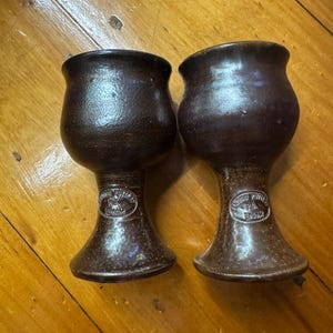 Vintage Epsom Bendigo Pottery Wine Goblets