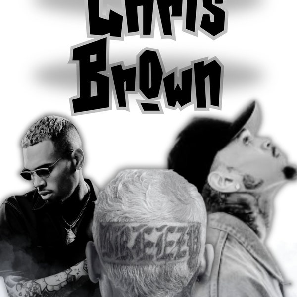 Chris Brown PNG, Chris Brown Png Digital Download File Sublimation, Svg File, PNG, Instant Download Poster, Flyer