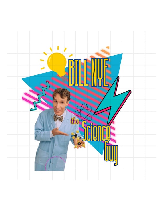 Bill Nye The Science Guy PNG | 90s Nostalgia | 90s graphic tee | digital download