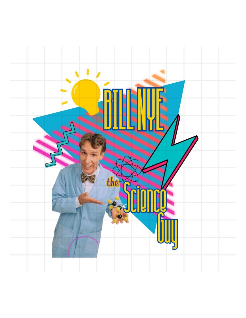 Bill Nye The Science Guy PNG | 90s Nostalgia | 90s graphic tee | digital download image 1