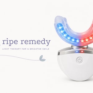 Red Blue LED Light Therapy Teeth Whitening Kit, Gum Health Support, Includes Gel Pens Case