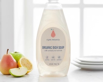 Organic Plant-Based Dish Soap – Natural Grease Cutting, Non-Toxic Formula