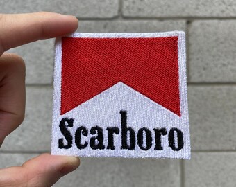 Scarborough Toronto Smoke PUNK PATCH #2 Iron-on/Sew-on options avaliable. Jacket Backpack Patch. Marboro patch.