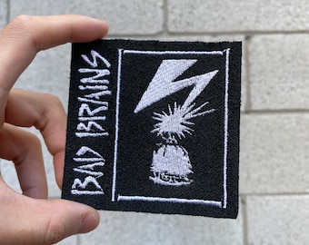 Lightning Strikes PUNK PATCH #1 Iron-on/Sew-on options avaliable. Jacket Backpack Patch. Bad Brains patch.