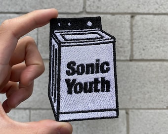 Washing Machine PUNK PATCH #3 Iron-on/Sew-on options avaliable. Jacket Backpack Patch. Sonic Youth Washing Machine Patch.