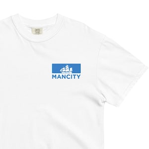 Manchester City Football Club Ship Canal Embroidered Heavyweight t-shirt