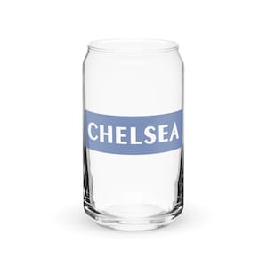 Chelsea FC Can-Shaped Glass – Official Football Club Drinkware for Blues Fans | Premier League Gift for Men & Women | Football Fan Mug