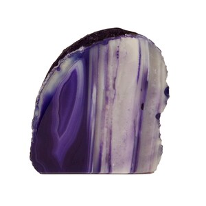 Polished Agate End with Cut Base - Purple