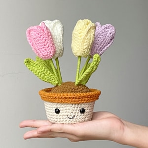 PDF Häkelanleitung - Super Easy Tutorial Tulpe Blumentopf Blumentopf Amigurumi für Anfänger