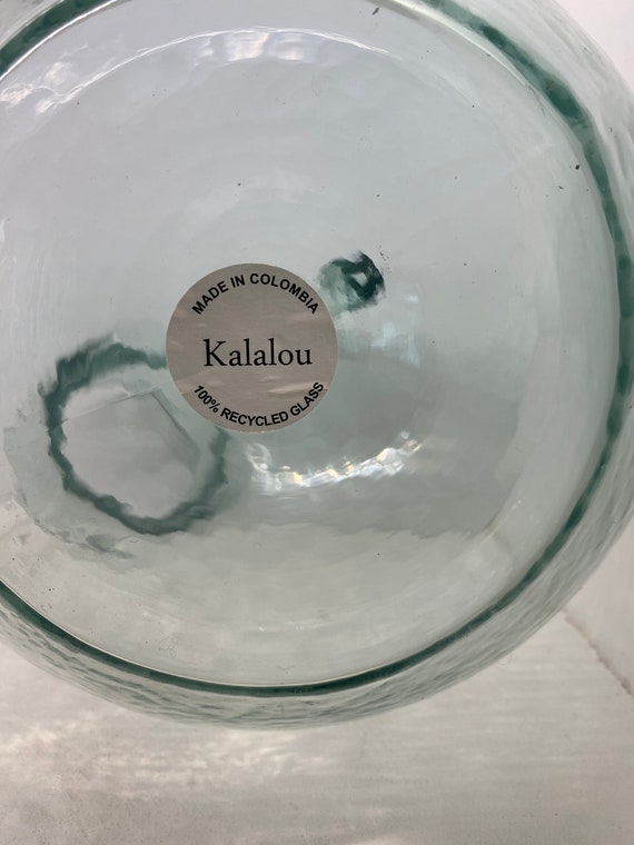 Kalalou Glass Tilted Pitcher - Large