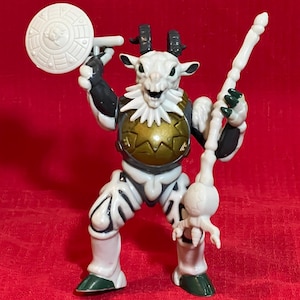 Mighty Morphin Power Rangers - Evil Space Aliens - Action Figure Head Butting Robogoat  #2342