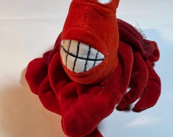 THE DISNEY STORE Bean Bag - The Little Mermaid - Sebastian (7") (New Without Disney Hang Tag)