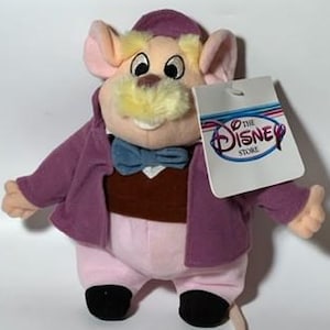 THE DISNEY STORE Bean Bag - The Great Mouse Detective - Dr. Dawson (9.5&quot;)