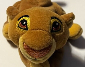 THE DISNEY STORE Bean Bag - The Lion King - Simba (7.5") (New Without Disney Hang Tag)