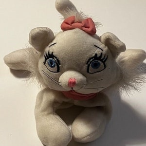 THE DISNEY STORE Bean Bag - The Aristocats - Marie (7&quot;) (New Without Disney Hang Tag)