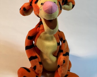 THE DISNEY STORE Bean Bag - Winnie The Pooh - Tigger (9") (New Without Disney Hang Tag)