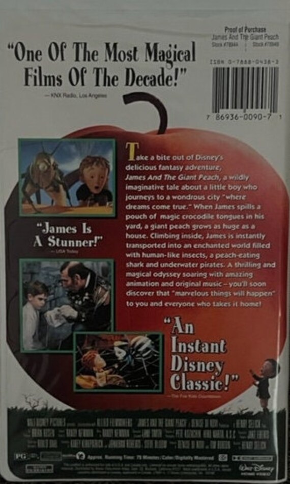 Disney - ジャイアントピーチ　ビデオ　スペシャルボックス ディズニーホームビデオテープ ジャイアントピーチ リロアンド