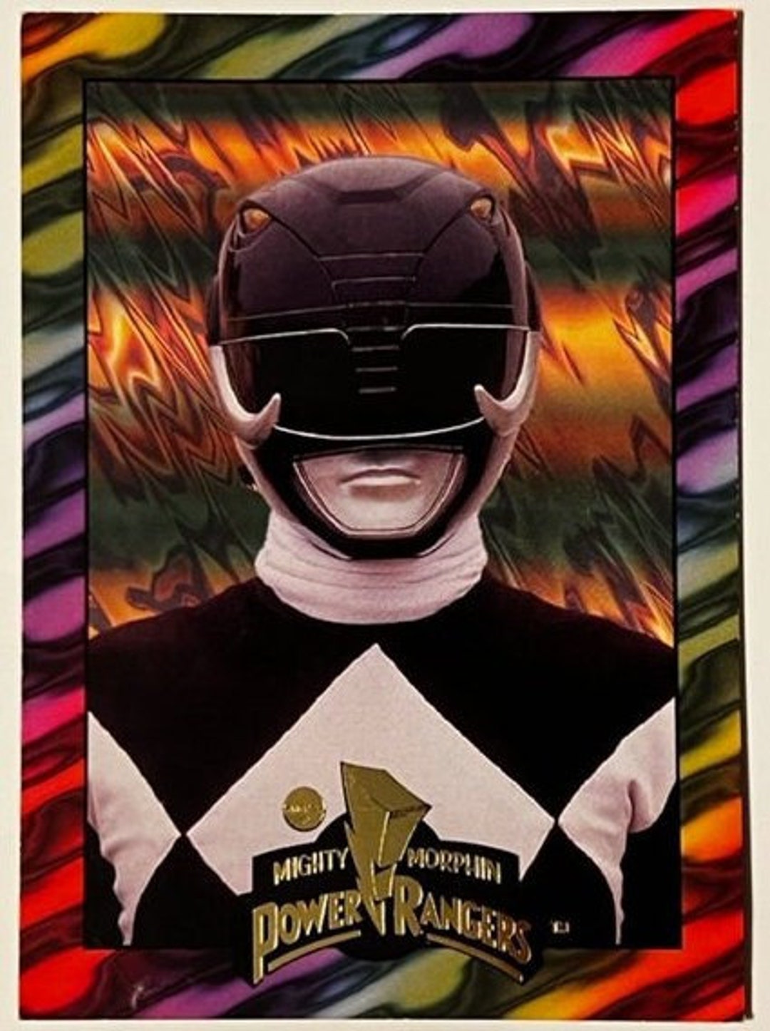 Mighty Morphin Power Rangers the BLACK RANGER the New Series Card AN4