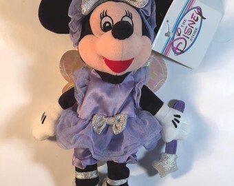 THE DISNEY STORE Bean Bag - Disney's Original Characters - Sugar Plum Minnie Mouse (9.5")