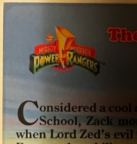 Mighty Morphin Power Rangers - the BLACK RANGER - the New Series - Card ...