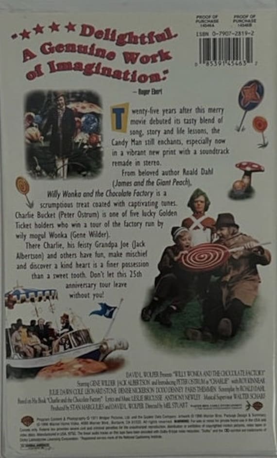 25th Anniversary Warner Bros. Family Entertainment Willy Wonka