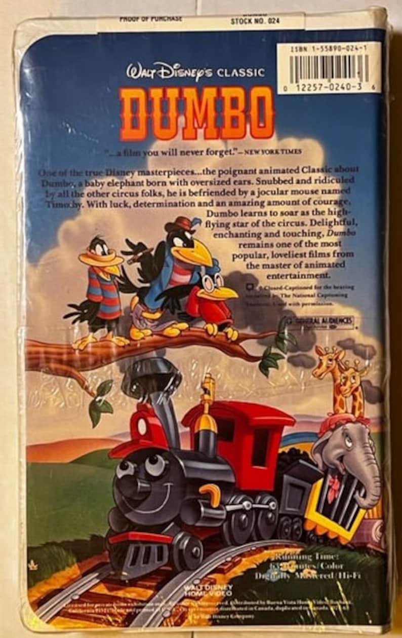 Walt Disney's Classic Dumbo - VHS Movie - 024-6 - Etsy