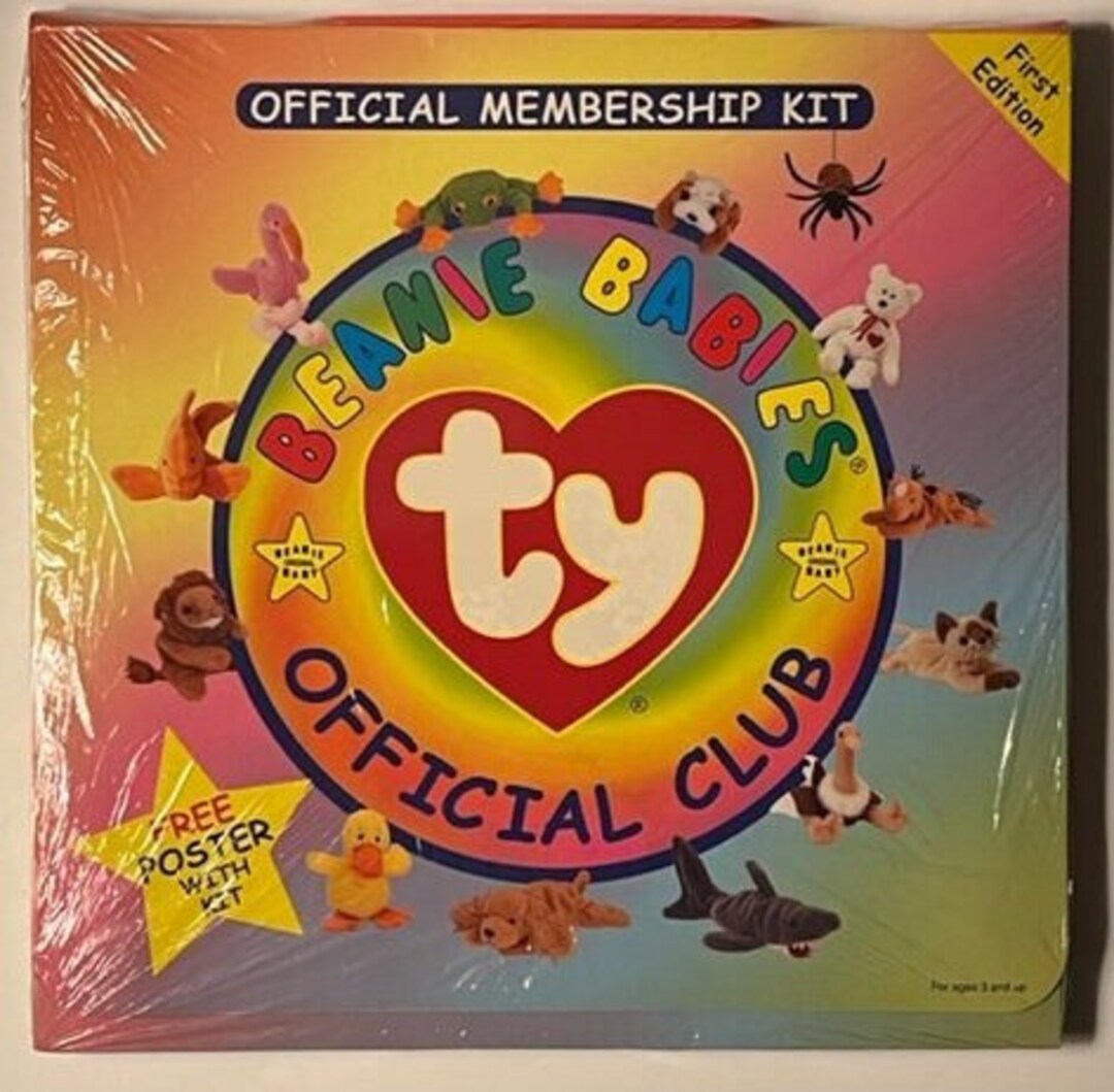 BEANIE BABIES Official Club Official Membership Kit First Edition 1998 UNOPENED Etsy