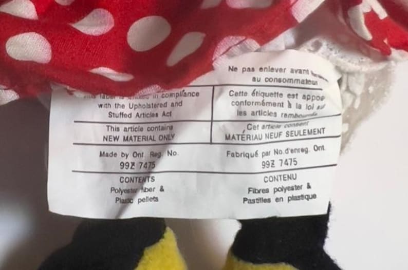 Disney Minnie Mouse Bean Bag Plush – Red Polka Dot Dress (9") image 10