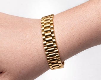Custom Prez Stainless Steel Bracelet for Men & Women | Gold/Silver/Two-tone | Minimal Handmade Gift