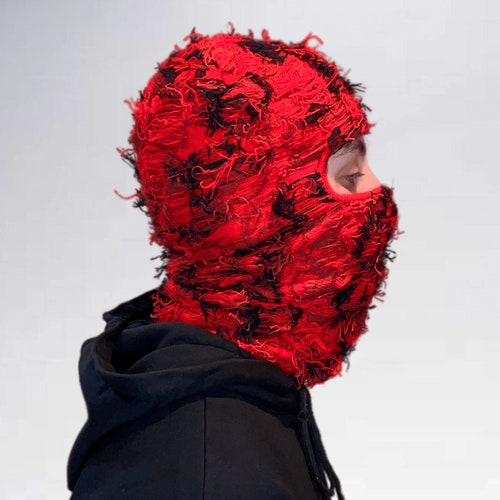 Distressed Balaclava / Ski Mask PINKMIX yeat Inspired Etsy