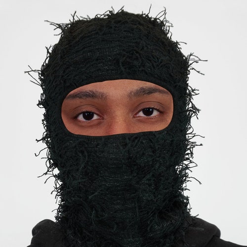 Pink Knitted Balaclava Distressed Balaclava Ski Mask Yeat Etsy