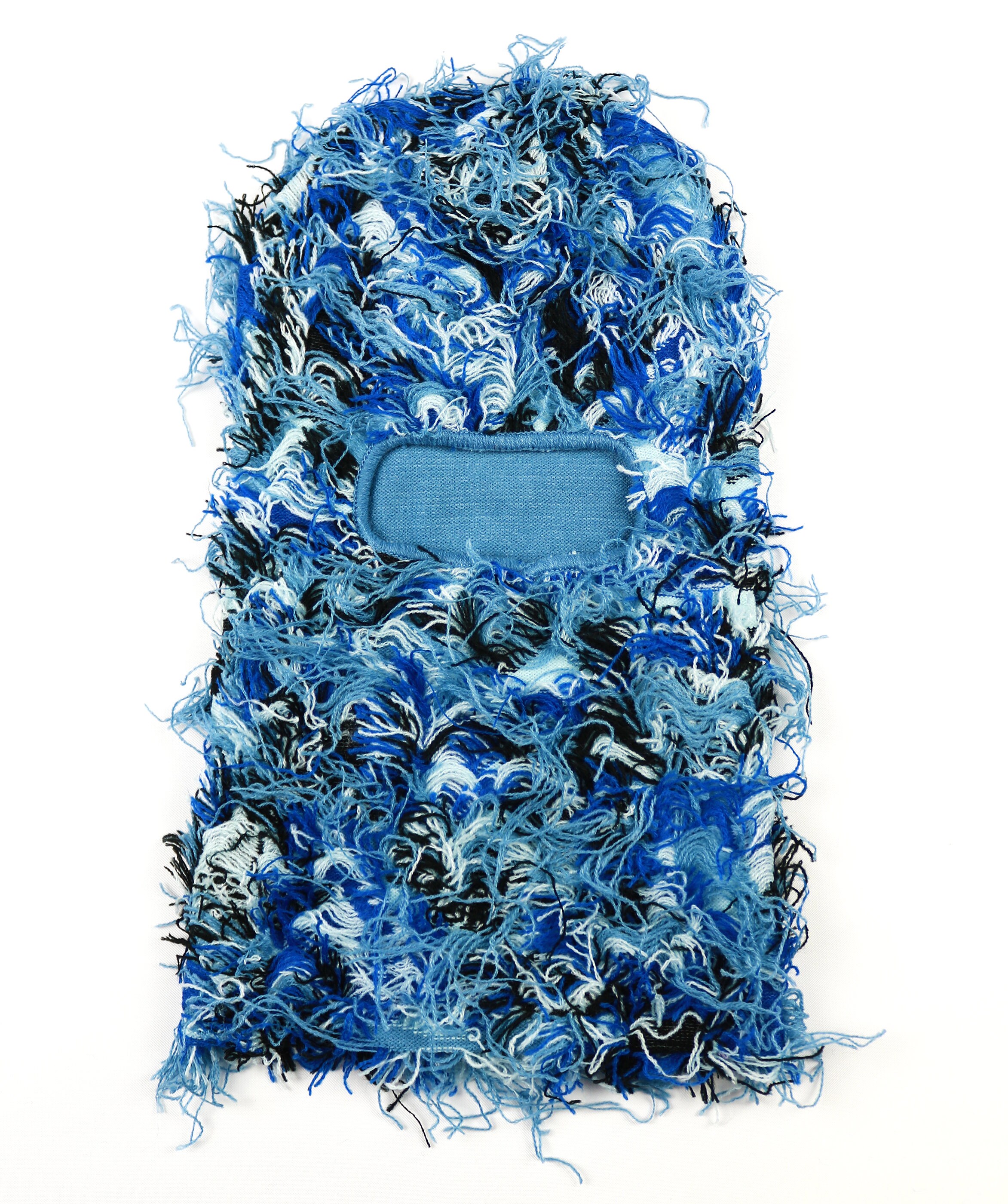 Blue Camo Knitted Balaclava Distressed Balaclava Ski Mask Etsy