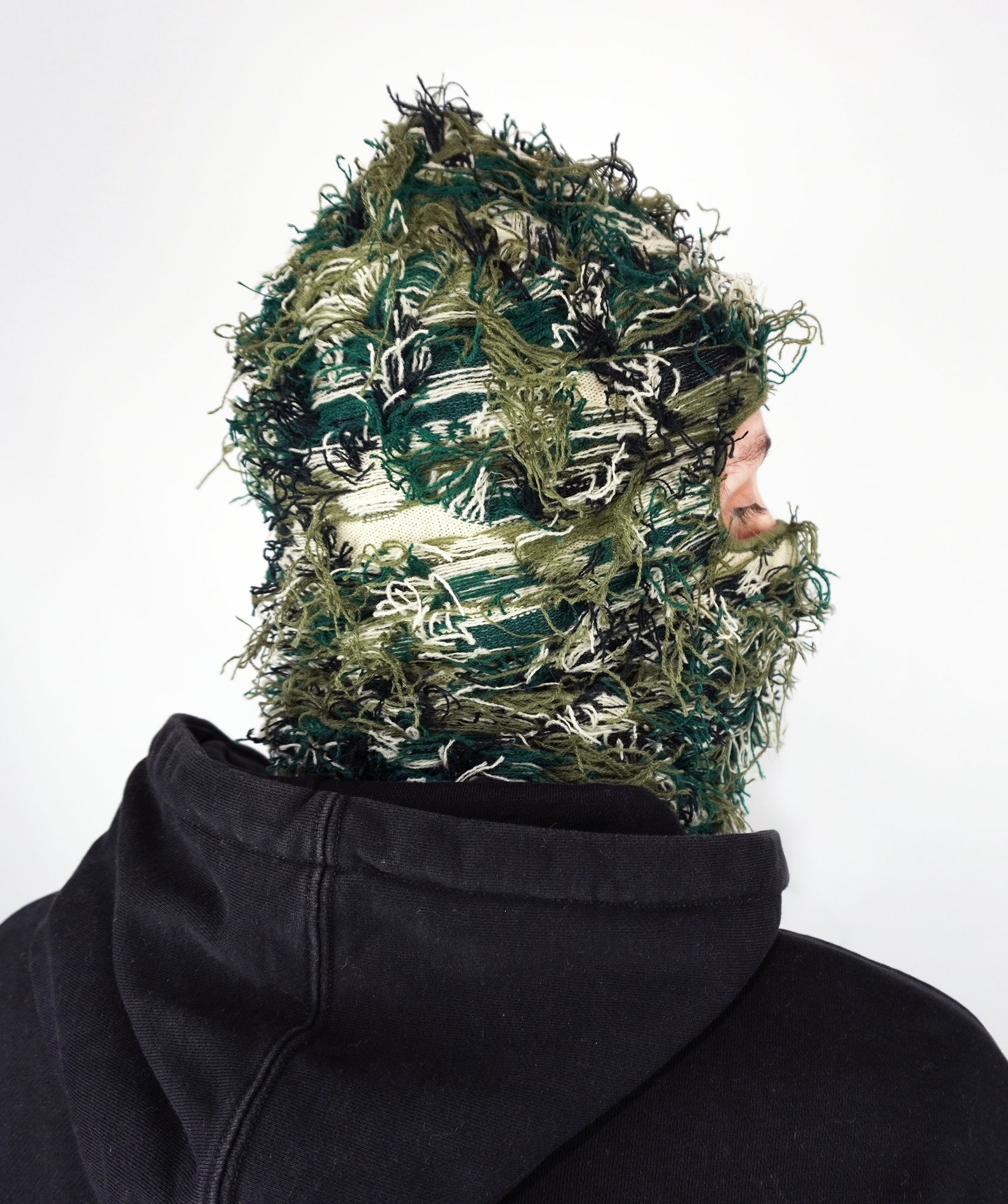 Camo Knitted Balaclava Distressed Balaclava Ski Mask Yeat Etsy